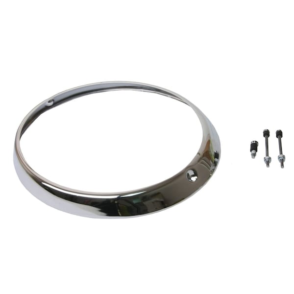 Uro Parts Chrome H4 Type-Has 3 Holes Comes W/Hardw Headlamp Rim Ch, 91163193300 91163193300 - main
